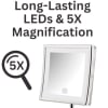 Jerdon 8” x 8” LED lighted Mirror w/Variable Light - Image 4 of 0