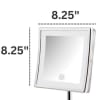 Jerdon 8” x 8” LED lighted Mirror w/Variable Light - Image 5 of 0