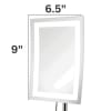 Jerdon 6.5" x 9" 5X LED Lighted Mirror - Image 5 of 0