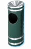 Glaro "Monte Carlo" green enamel satin aluminum funnel cover ash/trash receptacle with 6" opening, #783-F1956 - Image 1 of 0