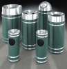 Glaro "Monte Carlo" green enamel satin aluminum funnel cover ash/trash receptacle with 6" opening, #783-F1956 - Image 2 of 0