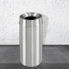 Glaro "New Yorker" All Satin Aluminum Funnel Top Waste Receptacle, 783-F2035SA - Image 1 of 0
