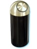 Glaro "Mount Everest" satin brass burgundy enamel dome top self closing waste receptacle with 7" opening, #783-S1541BY - Image 1 of 0
