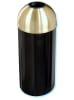 Glaro "Mount Everest" satin brass burgundy enamel open dome top waste receptacle with 7" opening, #783-T1541BY - Image 1 of 0