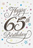 Age 65 Birthday Greeting Card, 65th Birthday Greeting Card - Image 1 of 0