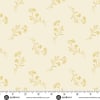 This shows a floral sprig in topaz tan  on a cream ground. - Image 2 of 0