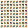 Tea BiscuitQuilt Pattern by Laundry Basket Quilts shows a modern quilt made with very small blocks, on the diagonal, with scrappy pieced square in a square blocks. - Image 1 of 0
