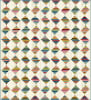 Tea BiscuitQuilt Pattern by Laundry Basket Quilts shows a modern quilt made with very small blocks, on the diagonal, with scrappy pieced square in a square blocks. - Image 2 of 0