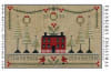 Cranberry Christmas Sampler Cross Stitch Pattern by Artful Offerings  shows a red house and Christmas wreaths and Christmas garland in a winter Christmas scene. - Image 1 of 0