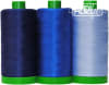 Aurifil Thread: Mako Cotton Thread 40 wt WHALE SHARK 3 pack - Image 1 of 0