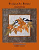 AUTUMN CHICKS Quilt Pattern by Trouble & Boo shows a pair of  black catp chickadees resting on fall foiliage. - Image 1 of 0