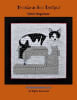Stitch Regulator Cat Quilt Pattern by Trouble & Boo shows a black and white cat sprawled on top of a sewing machine. - Image 1 of 0