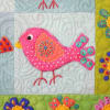 CHIRP  Wool Quilt  Pattern Book by Sue Spargo shows a small quilt featuring chicks in brightly colored wool, with heavy embroidery embellishment. - Image 3 of 0
