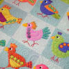 CHIRP  Wool Quilt  Pattern Book by Sue Spargo shows a small quilt featuring chicks in brightly colored wool, with heavy embroidery embellishment. - Image 4 of 0