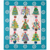 TINSEL   Wool Quilt  Pattern Book by Sue Spargo shows a small quilt featuring Christmas trees with brightly colored wool, and thread with heavy embroidery .embellishment. - Image 3 of 0