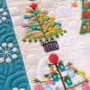 TINSEL   Wool Quilt  Pattern Book by Sue Spargo shows a small quilt featuring Christmas trees with brightly colored wool, and thread with heavy embroidery .embellishment. - Image 5 of 0