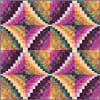 Precious Stones Quilt Pattern by  Castillja Cotton showsa bargello style quilt with four blocks. - Image 1 of 0