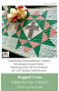 Rugged Cross Quilted Table Runner Pattern  shows a close up of the quilted rugged cross quilt block in green and pink with a cross in the center. - Image 1 of 0