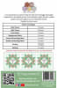 Rugged Cross Quilted Table Runner Pattern  shows a close up of the quilted rugged cross quilt block in green and pink with a cross in the center. - Image 2 of 0