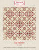 This is an intricate red, cream and taupe quilt pattern with a diagonal set. - Image 1 of 0