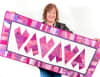 The picture shows a quilted runner with a border made using Scrap Tape. - Image 1 of 0