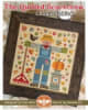 The Quilted Scarecrow CROSS STITCH Pattern from It's Sew Emma shows a scarecrow and fall iconagraphy such as a pumpkin, crows, and falling leaves in a multi-color design for stitching in cross stitch. - Image 1 of 0