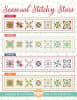 Seasonal Stitchy Stars Tablerunner Pattern shows a an array of table runners featuring star quilt blocks. - Image 1 of 0