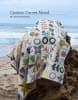 CAUTION! CURVES AHEAD booklet by Jen Kingwell shows a quilt draped on a rock at a beach with lots of curved quilt blocks and shapes. - Image 1 of 0