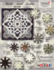 ARTIC STAR QUEEN Quilt Pattern by Judy Niemeyer shows a black and white center medallion quilt in dark batiks with intricate foundation piecing and an undulating border. - Image 3 of 0