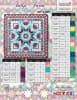 TULIP FARM Quilt Pattern by Judy Niemeyer shows a  blue and white center medallion quilt in bright batiks with intricate foundation piecing and an star  border. - Image 4 of 0