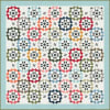 Glam Squad Quilt Pattern from Lella Boutique shows a scrap quilt of multi-colored star blocks each with a unique frame around them. - Image 2 of 0
