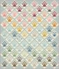 Candy Basket Quilt Pattern by Laundry Basket Quilts shows a pretty basket quilt, in a diagonal set, sewn with springtime colored fabrics from the Sewing Basket Collections. - Image 1 of 0