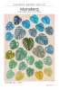 Monstera Quilt Pattern by Laundry Basket Quilt shows giant Monstera  plant leaf in various sizes and colors, on a contrasting light background. - Image 2 of 0