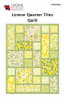 Lemon Quarter Tiles Quilt Pattern by Ladeebug Design  shows a yellow quilt top comprised of squares and rectangles in a tile pattern separated by sashing. - Image 1 of 0