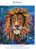 Be Brave Lion Collage Pattern by Laura Heine  shows a big face if a lion. - Image 1 of 0