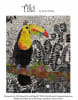 Tiki Toucan Collage Pattern by Laura Heine  shows a toucan bird. - Image 1 of 0
