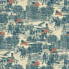 AMERICA 250:  Stonehenge INDEPENDENCE TOILE BLUE & CREAM - Image 1 of 0