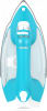 Oliso Iron TG1600 Pro Plus Turquoise shows a turquoise blue iron. - Image 4 of 0