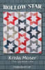 Hollow Star Quilt Pattern by Krista Moser shows a red, white and blue large graphic star quilt. - Image 1 of 0