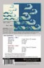 Surf Wave Quilt Pattern by Robin Pickens shows a modern, graphic quilt with the image of a wave on a dark blue gorund. - Image 2 of 0