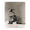 Vintage photo of Ski Patrol Jumping over a Snowcat (Black & White or Sepia, 2 Sizes: 8 x 10 and 11 x 14 inches) - Image 2 of 0