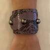 Lafayette Tahitian Pearl and Snakeskin Cuff Bracelet - Image 2 of 0