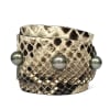 Wendy Mignotâ€™s Lafayette Tahitian Pearl and Snakeskin Cuff Bracelet - Image 1 of 0