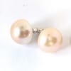 photo of Wendy Mignot Saint Martin Freshwater Pearl Stud Earrings 14mm Blush - Image 2 of 0