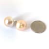 photo of Wendy Mignot Saint Martin Freshwater Pearl Stud Earrings 14mm Blush - Image 3 of 0