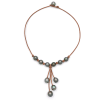 photo of Wendy Mignot Maiko Tahitian Pearl and Leather Necklace - Image 1 of 0