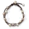 photo of Wendy Mignot Music Two Strand Freshwater Pearl and Leather Anklet Multi - Image 1 of 0