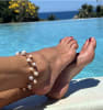 photo of Wendy Mignot Music Two Strand Freshwater Pearl and Leather Anklet Multi - Image 3 of 0