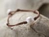 photo of Wendy Mignot Coastal Single Freshwater Pearl and Leather Bracelet White - Image 5 of 0