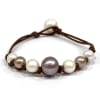 photo of Wendy Mignot Seven Seas Freshwater Pearl and Leather Bracelet -purple - Image 2 of 0